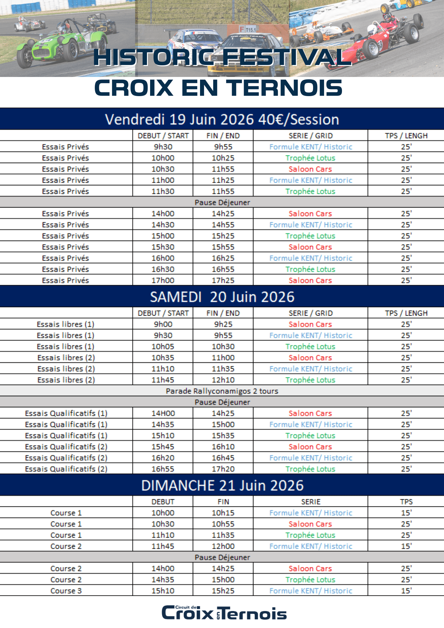 timing historic festival 2026
