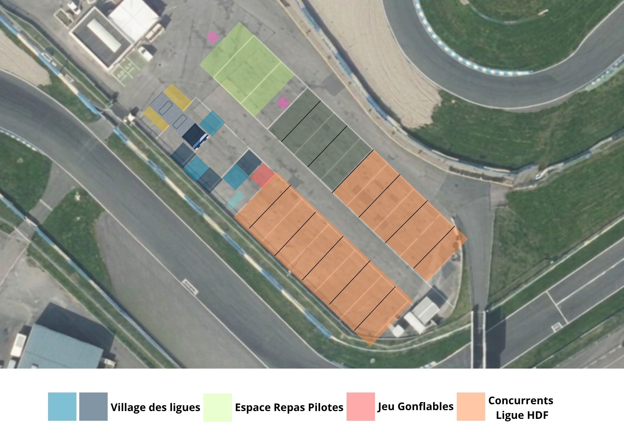 plan paddock central finale des slaloms