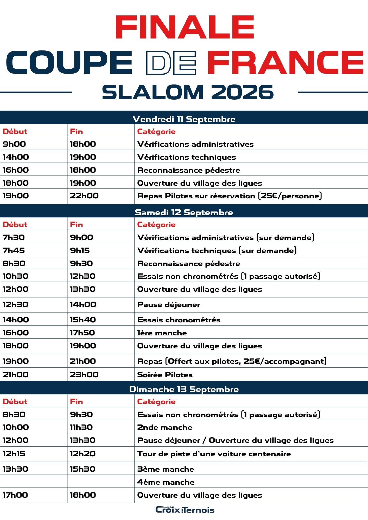 timing finale de la coupe de france des slaloms 2026 v